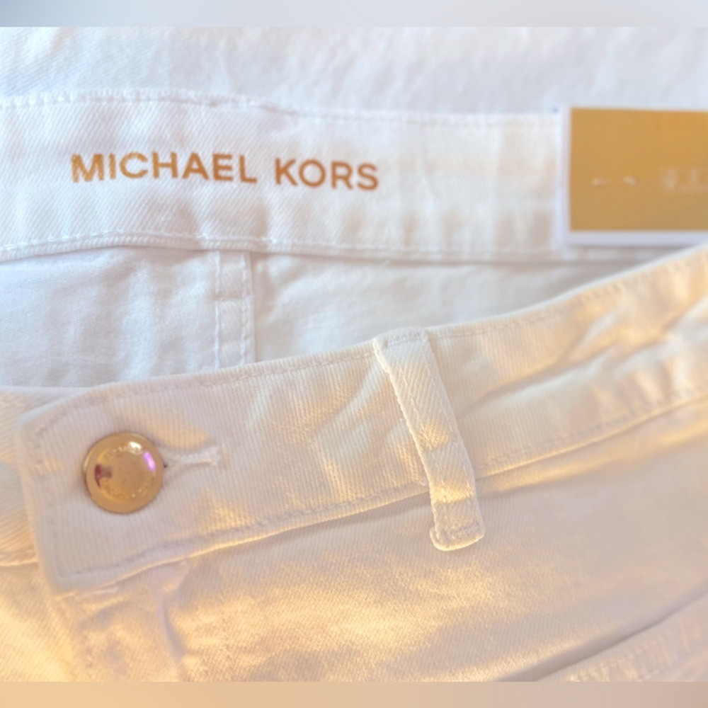 MICHAEL KORS Selma Flare Leg High Rise White Jeans Size 12 NEW - Picture 7 of 10